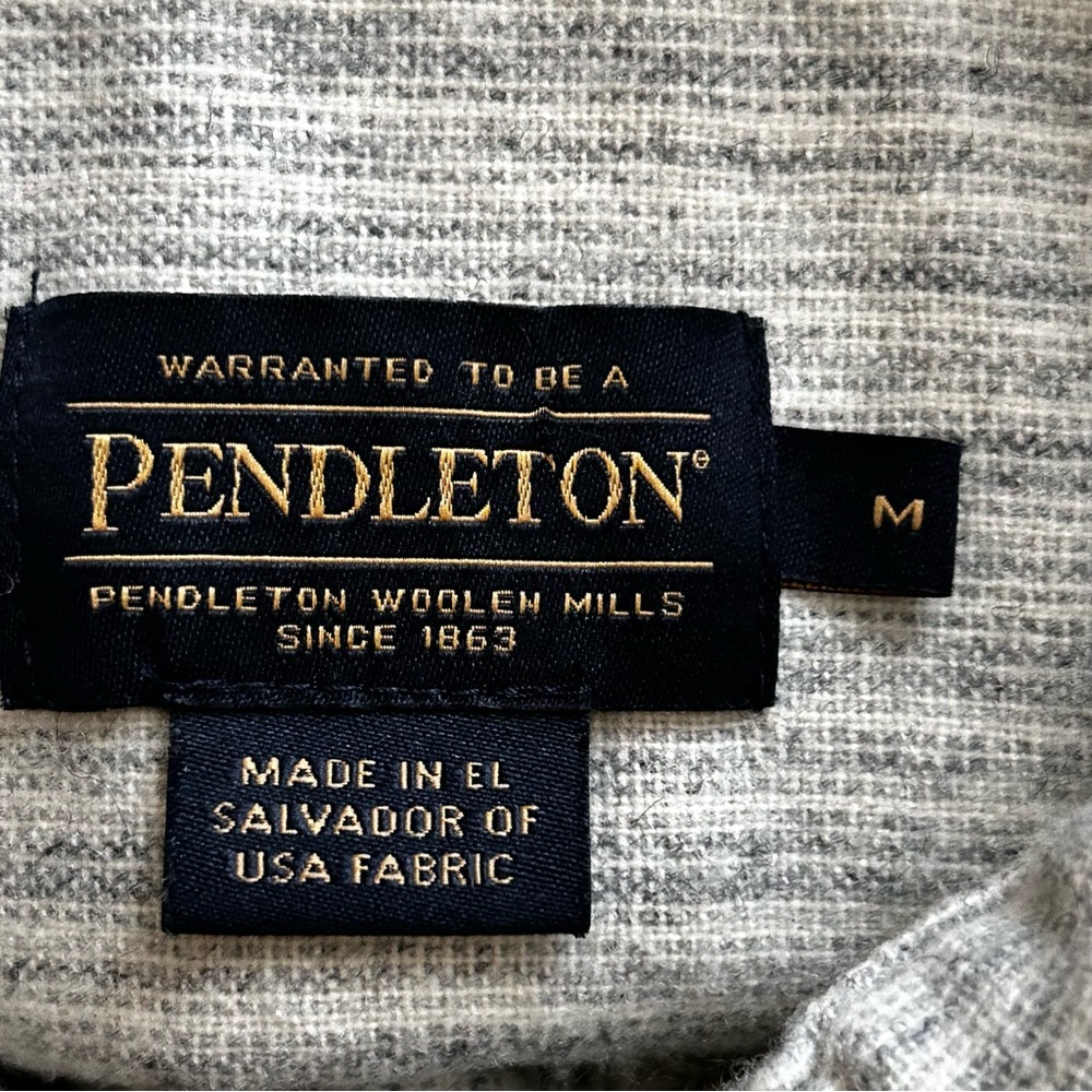 Pendleton Wool Cropped Long Sleeve Button Down Lo… - image 4
